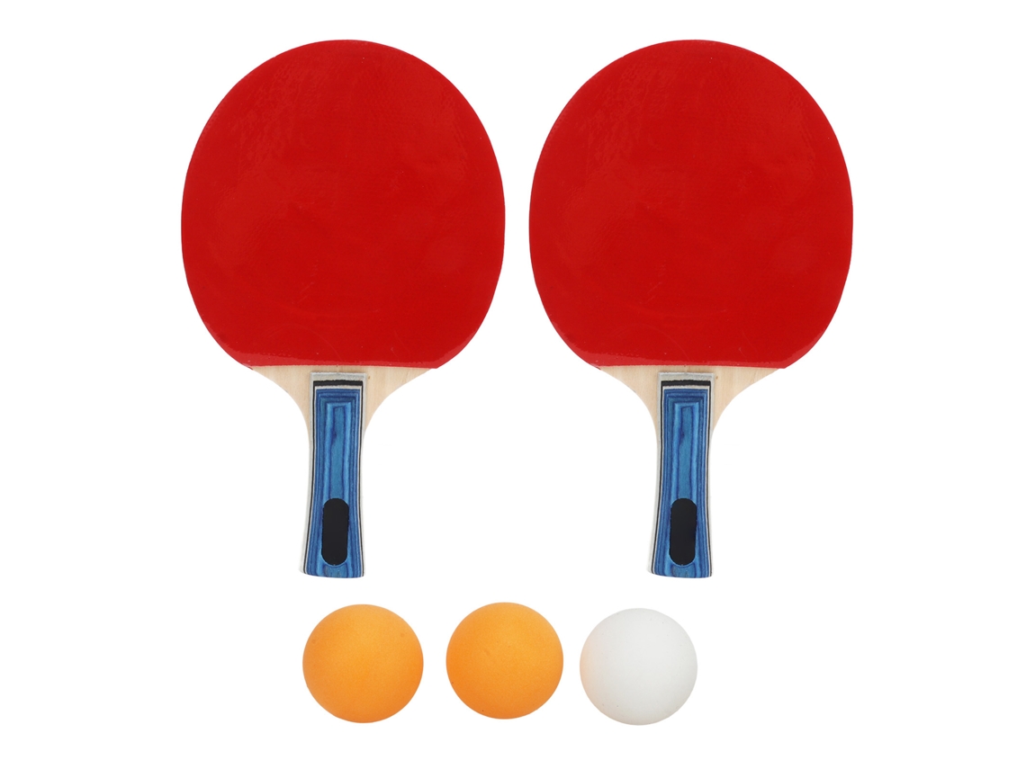 Kit Iniciante De Tênis De Mesa Com 2 Raquetes De Pauleira E Borracha E 3 Bolas Abs Para Clube