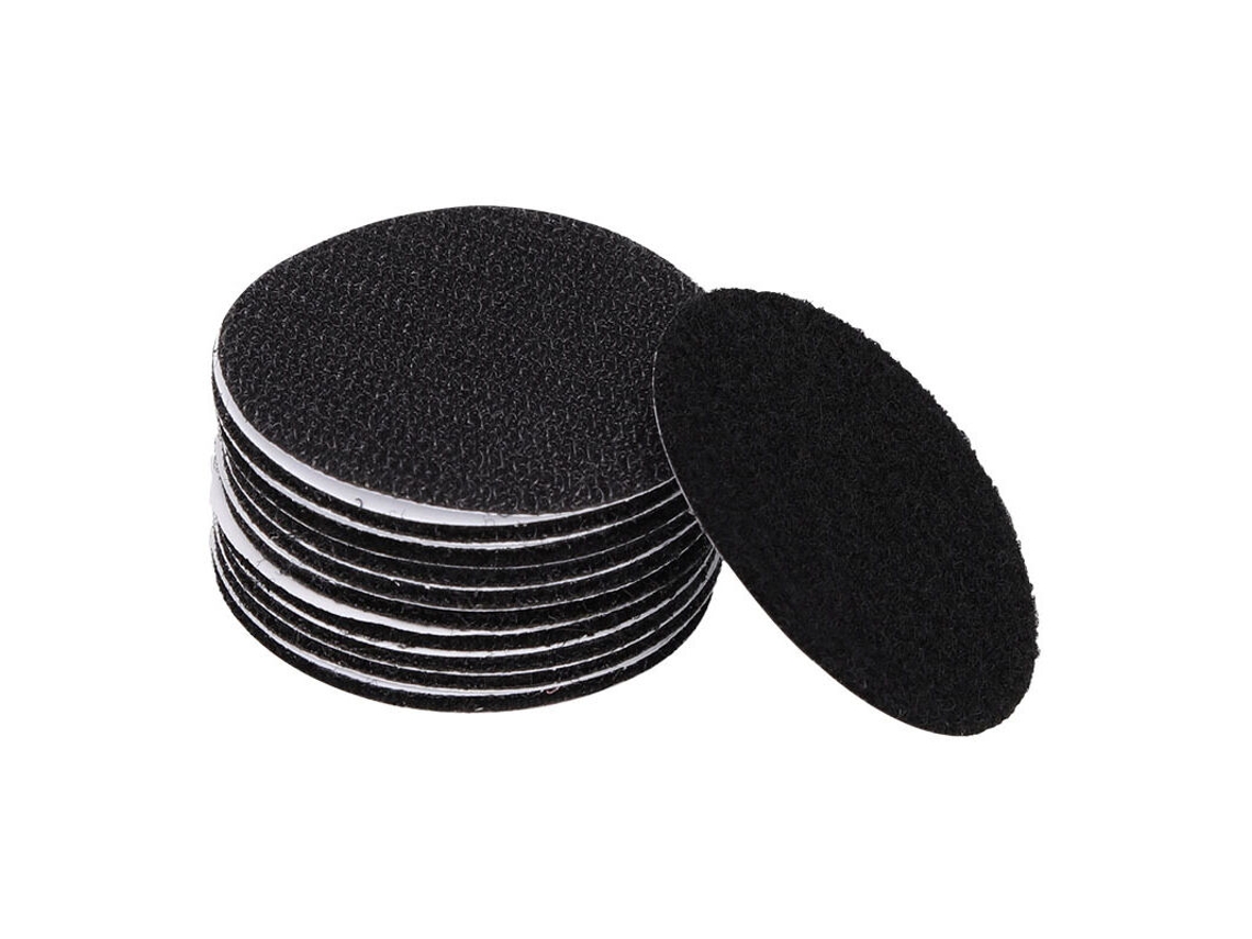 Adesivos Raspáveis​​ Dupla Face, 20 Pares de Tiras Autoadesivas, Retangulares de 6 X 4 Cm e Redondas de 6 X 6 Cm, Pretas BRILVIBERA