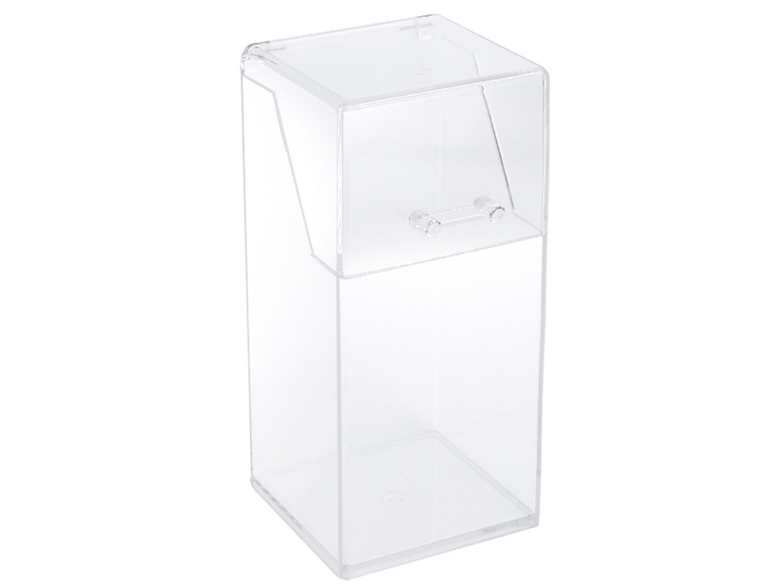 Organizador de pincéis de maquiagem, com tampa, transparente, grande capacidade | S/MARCA