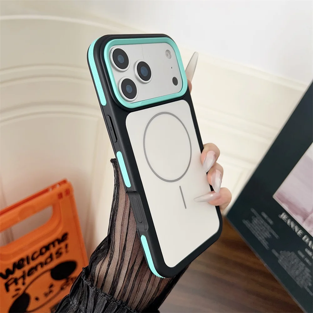 Capa Magnética Para Celular (iphone 15, Verde) Compatível Com Magsafe