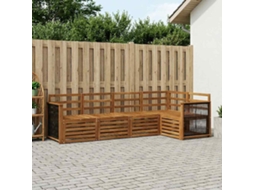 Vidaxl Conjunto De Sofá Sectional 4 Pcs Natural