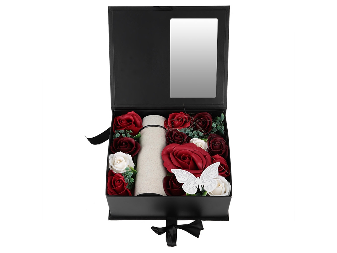 Sabonete Liquido Flor de Rosa Artesanal Presente Romântico com Caixa