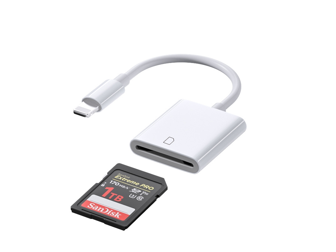 Leitores De Cartão Sd Para Iphone/ipad, Adaptador Lightning Para Cartões De Memória, Leitor Rápido Para Fotos E Vídeos