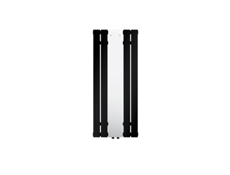 Radiador de Casa de Banho com Espelho Ligação Central 1200X450 Mm Preto LUXEBATH