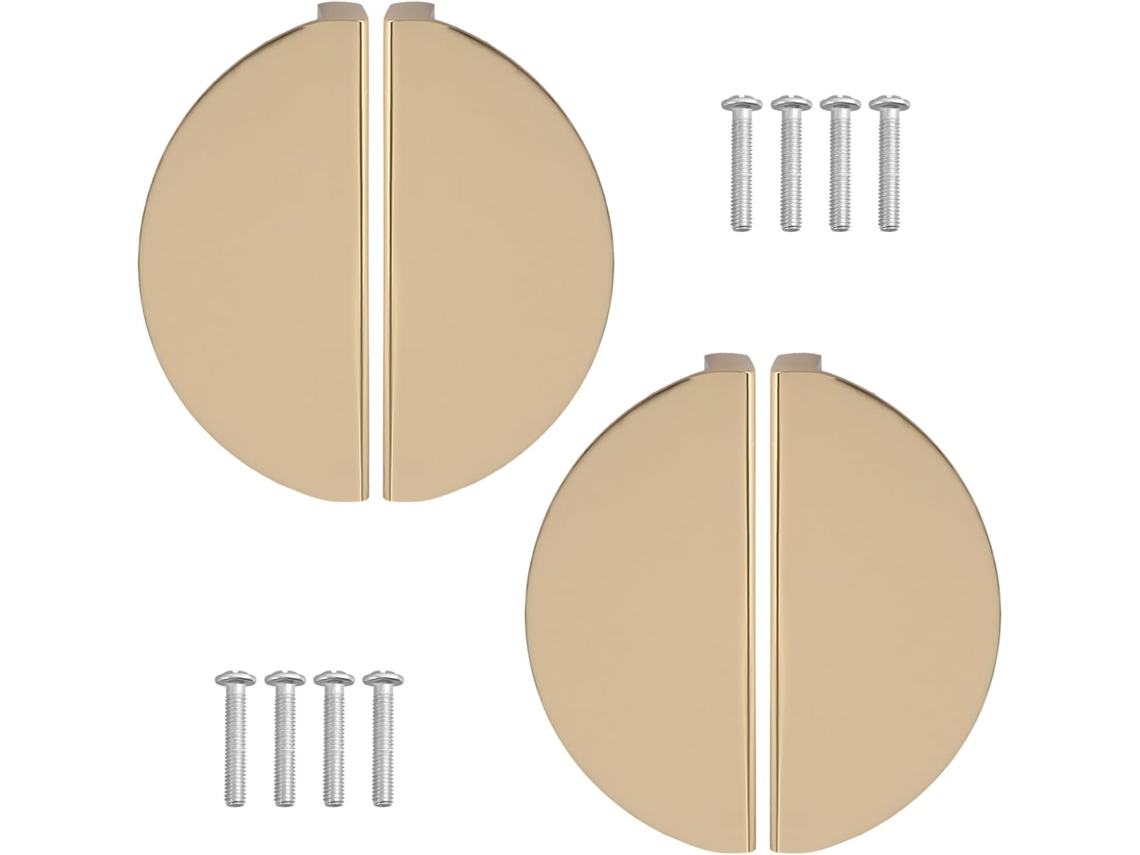 Cabo Semicircular Em Alumínio Dourado Espacial, Conjunto De 4 Peças