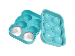 Forma De Gelo Silicone Para Geladeira, Formato Redondo, Antiaderente E Fácil De Desenformar