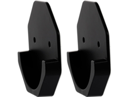 Suporte de parede Didiseaon para cortina Chuveiro em ABS preto, 2 peças, design redondo, impede que a cortina se mova.