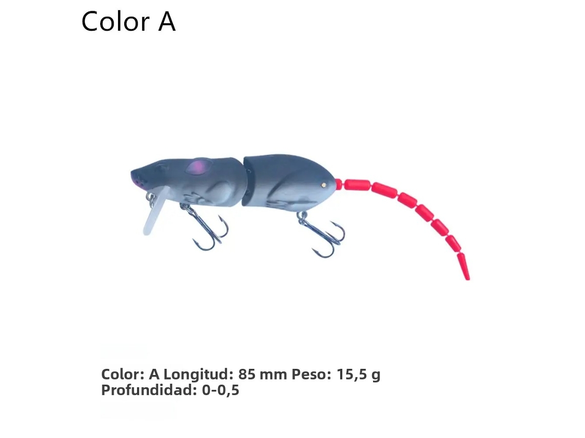 (estilo A) Isca Artificial De Plástico Em Formato De Rato, 15,5 Cm, Tipo Flutuante, Para Pesca.