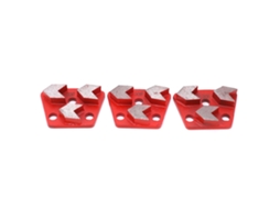 3 Peças De Sapatos De Esmerilado Diamante Trapezoidal Para Concreto Corte Agresivo 3 Dentes Flecha Vermelha 30