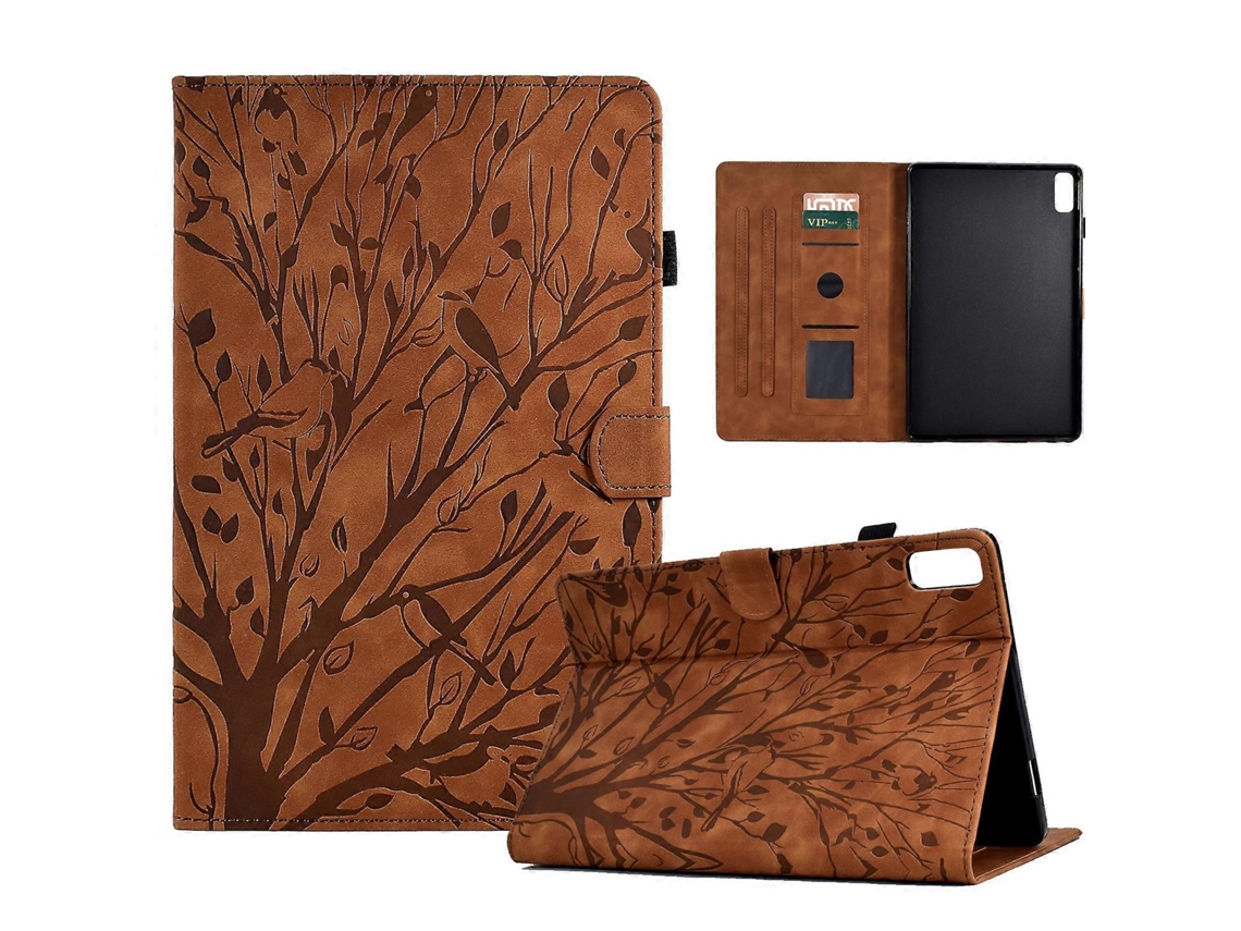 Capa Para Tablet Lenovo Tab P11 Gen 2 Fortune Tree Pressure Flower Em Pu Com Função De Ativação/suspensão.