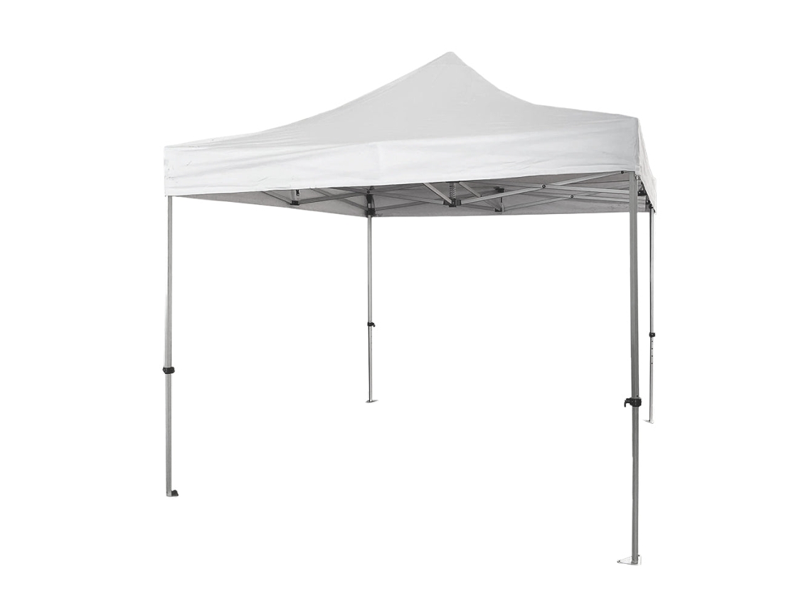 Gazebo Dobrável Profissional Em Alumínio Com Estrutura Hexagonal, Market-pro 3x3, Branco, Impermeável.
