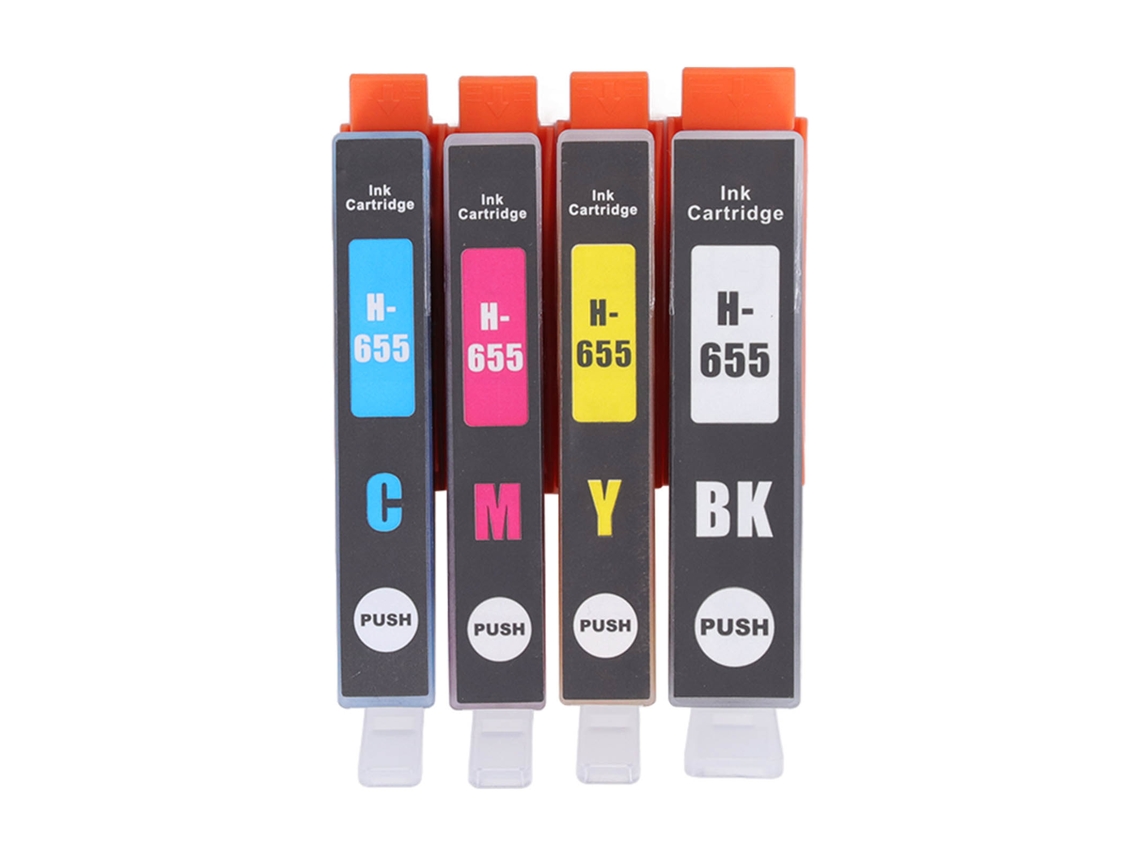 Cartucho de tinta de 4 núcleos, preto e amarelo, para impressoras HP Deskjet 3525, 4615, 4625, 5525, 6520 e 6525 (marca S).