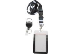 Lurelia Porta-crachá Vertical Com Cordão Em Poliéster E Plástico Para Escritório E Escola