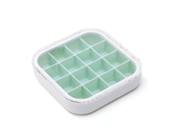 Moldes de Gelo de Silicone com Tampa, 16 Cubos, Verde