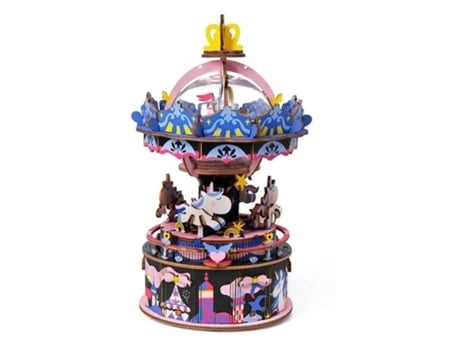 Maqueta Rolife Caja De Música Noche Estrella En 3d Con Unicornios Madnesstoysp23