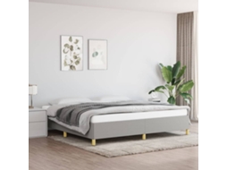 Vidaxl Estrutura De Cama Sem Colchão 200x200 Cm Tecido Cinzento-claro