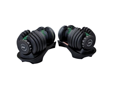 Halteres Ajustáveis 24kg / 40kg Conjunto Com 15 / 17 Níveis De Carga Equipamento Compacto Para Treino De Força Em Casa Ph Fitness