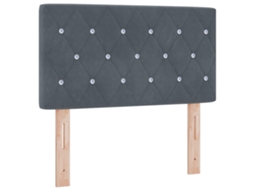 Conjunto 1 Cabeceira Estofada Vidaxl Cinzento Veludo (80 Cm)