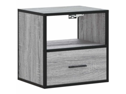 Wall-mounted Bedside Cabinet, Wall-mounted Bedside Cabinets Vidaxl Cinzeto Madeira Processada (n/a)