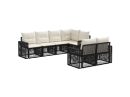 Maison Exclusive - Conjunto De Sofá De Jardim 7 Unid. 7-número De Lugares