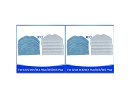 Conjunto De 20 Panos De Limpeza Para Aspirador De Pó Ezviz Re4 / Re4 Plus / Re5 / Re5 Plus, Em Microfibra Lavável._ozo