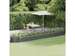 Vidaxl Canteiro Elevado Jardim 507x100x36 Aço Galvanizado Antracite
