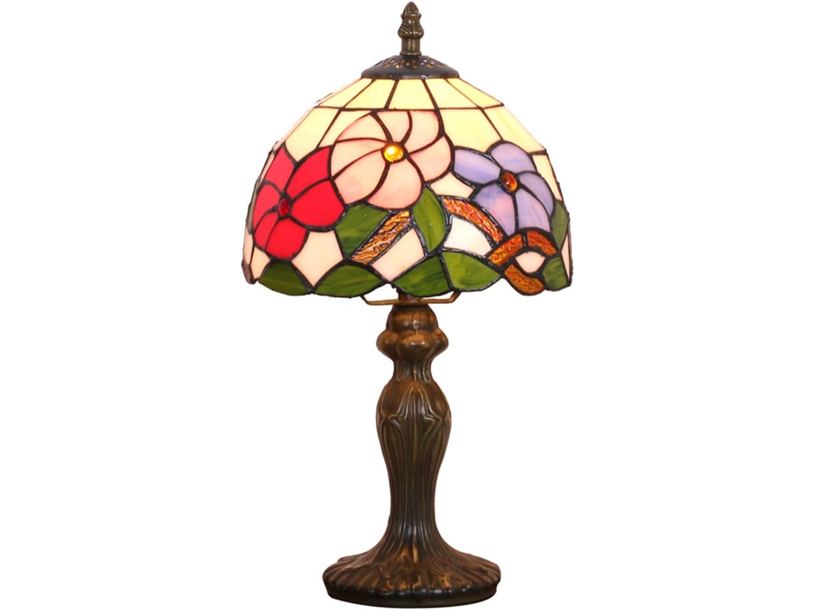 Abajur De Mesa Antigo Estilo Tiffany, Luminária De Cabeceira Com Vitral Idyllic Dawn, Luminária De Leitura Mesa