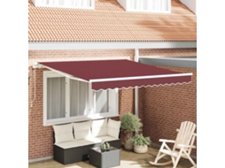 Vidaxl Toldo Retrátil Manual 300x250 Cm Bordô