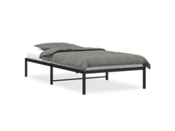 Bed Frame, Bed Frames Vidaxl Preto Aço (100 X 200 Cm)