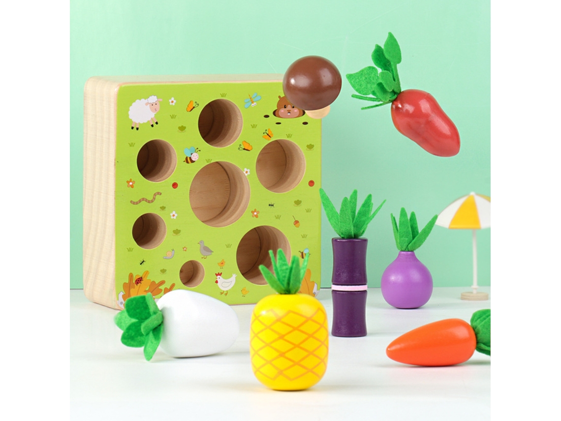 Jogo De Colheita De Madeira Montessori, Brinquedo De Desenvolvimento Inicial Para Slowmoose