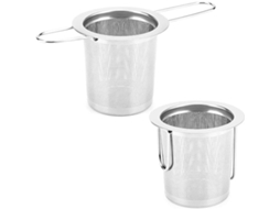 Conjunto De 2 Cestos De Infusão Chá Teekula Em Aço Inoxidável Que Se Encaixam