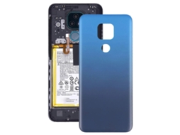 Tampa Traseira Da Bateria Para Motorola Moto G Play (2021) (azul)