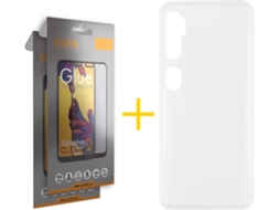 Kit Capa e 2 Películas Xiaomi Mi Note 10 ACCETEL Full Liso (Transparente)