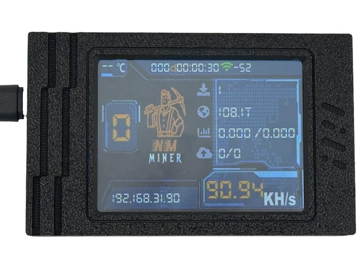 Atualização Do Nerdminer: Minerador De 92kh/s Com Tela Colorida De 2,8 Polegadas, Btc Solo