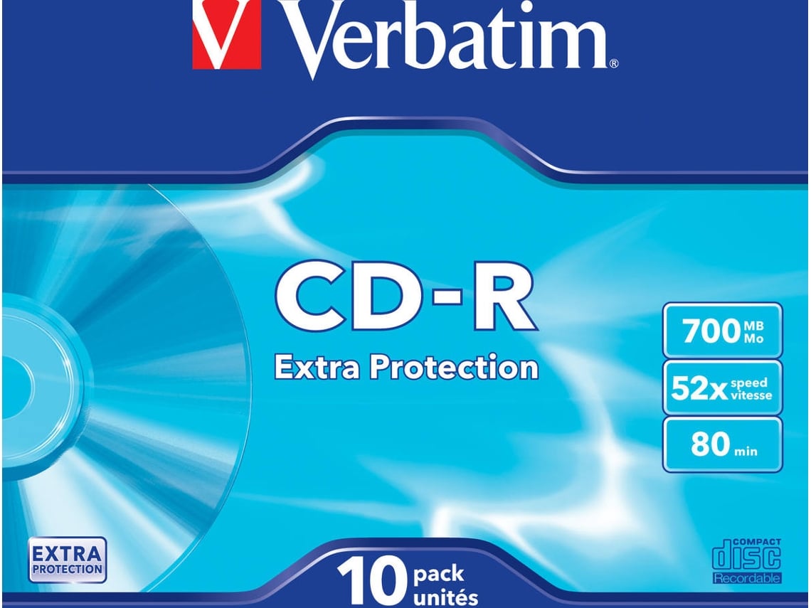 CD virgem VERBATIM CDR Extra Protection 10 Pack Worten.pt
