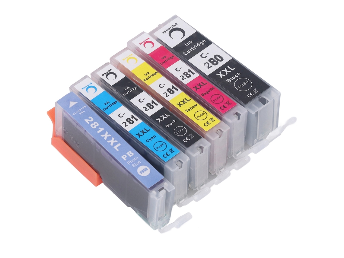 Cartucho De Tinta 280 281 Combo Pack De 6 Cores Para Pixma Ts702 Tr7520 Acessórios De Impressora