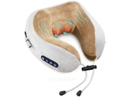 Almofada De Viagem Com Massagem Cervical Aquecida E Vibratória Em Espuma Viscoelástica Para Alívio Da Fadiga Dor. Ideal Relaxar O Aquaforge