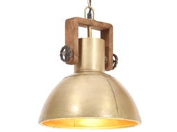 vidaXL Candeeiro suspenso industrial redondo 25 W 30 cm E27 bronze