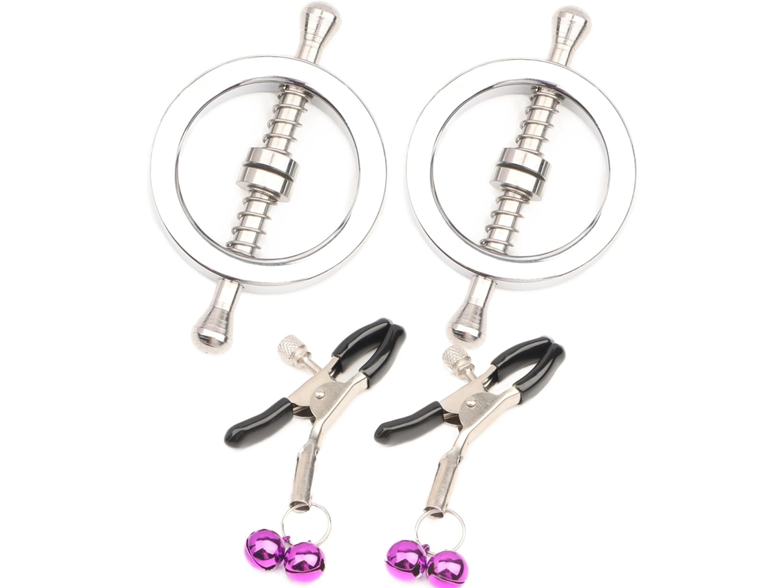 Piercings De Mamilo Falso Em Aço Inoxidável – Clipe Para Acessório Corporal Sem Piercing Para Mulher (prata 2)