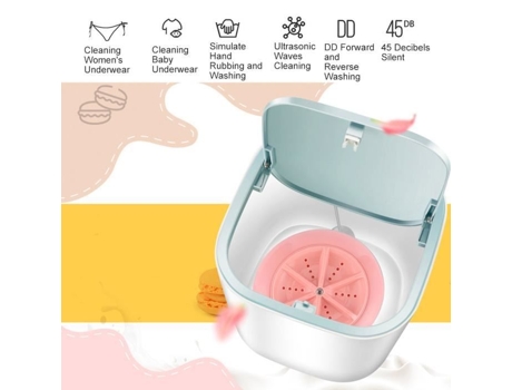 Super vibração turbo máquina de lavar roupa escritório doméstico pequeno portátil máquina de lavar objeto pequeno 3.8l dc5v rosa HILILAND