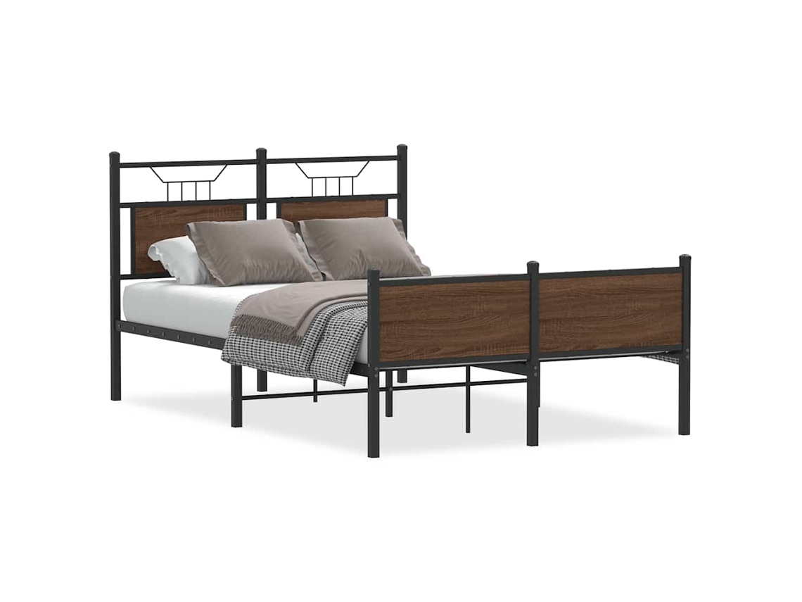 Estrutura de Cama Derivada de Madeira Carvalho Castanho MAISON EXCLUSIVE