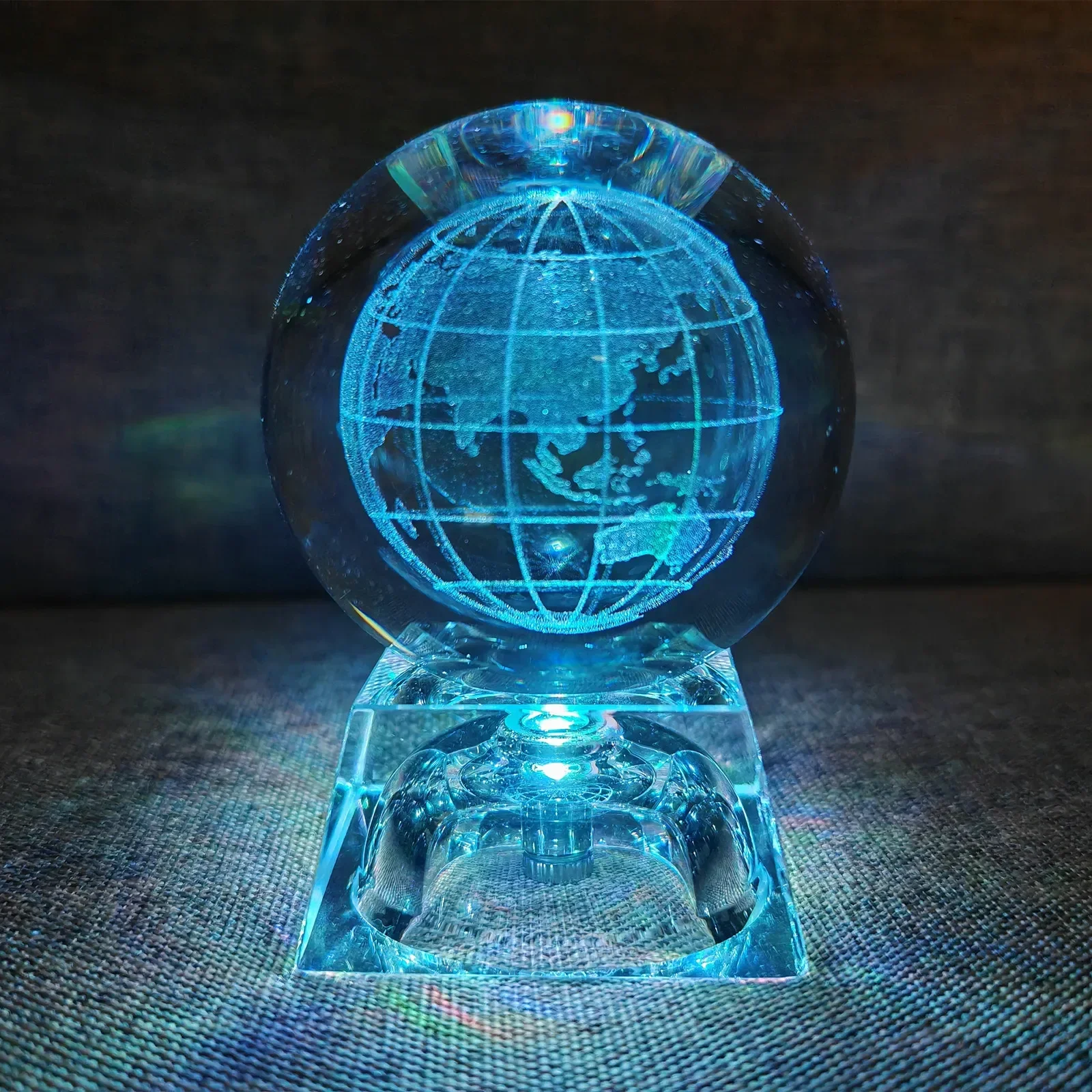 Bola de Cristal Led, Bola de Vidro 3d, Decoração para Casa, Enfeite para Presente de Dia Dos Namorados. MDUG