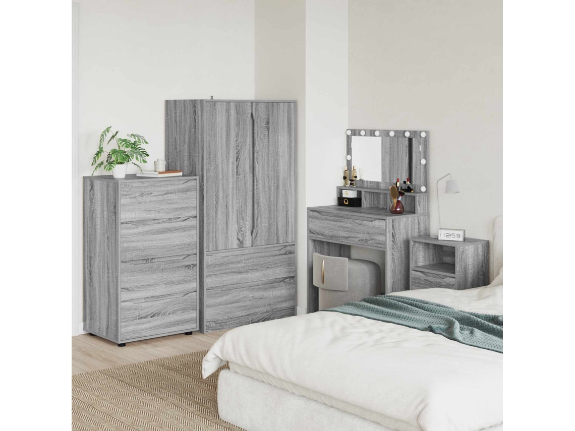 Vidaxl Gabinetes De Armazenamento 60 X 48 X 105 Cm Cinza Sonoma