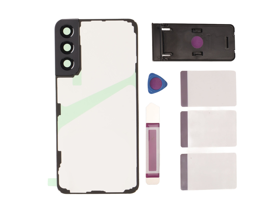 Capa Traseira de Vidro Transparente para Galaxy S22+ EOOCOO