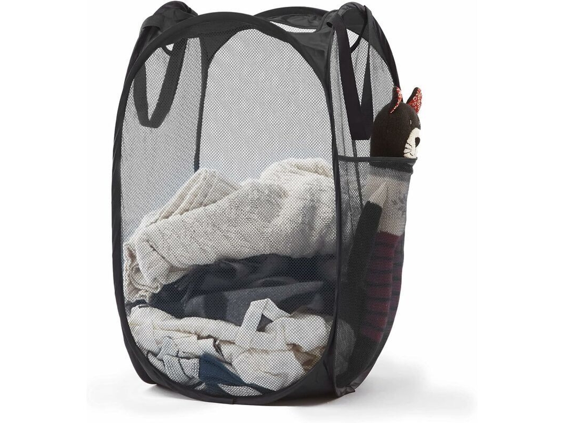 Cesto de Roupa BRILVIBERA, alto, de corda, 58l, para sala e banheiro