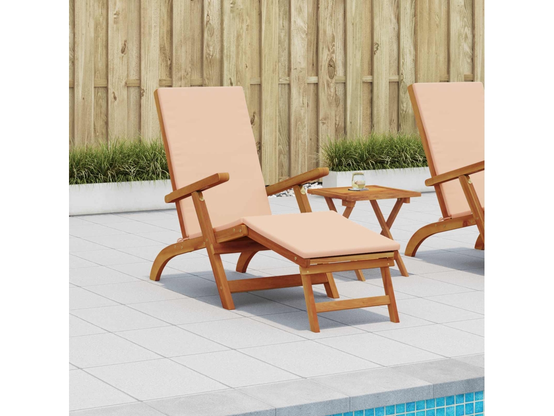 Vidaxl Espreguiçadeira Reclinável E Dobrável 55 X 146 X 91 Cm