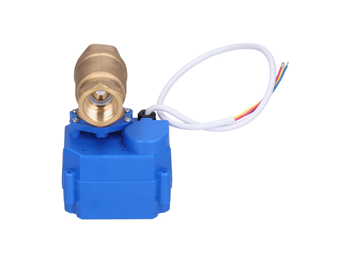 Válvula De Bola Motorizada Dn15 De Latão Mini Elétrica Com Indicação Dc9‑24v Para Acessórios De Tubo Hidráulico