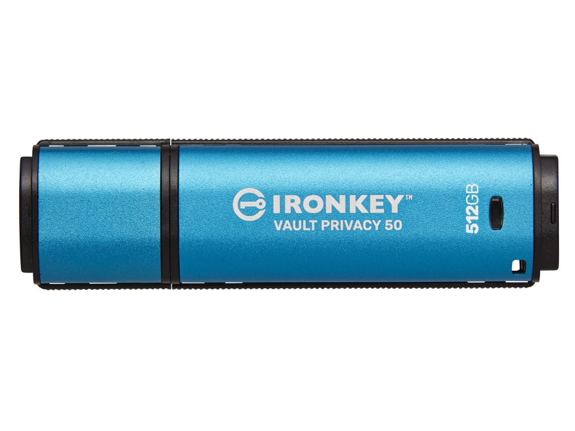 KINGSTON TECHNOLOGY Ironkey Vault Privacy 50 Usb Flash Drive 512 Gb Usb Tipo a 3.2 Gen 1 3.1 Gen 1 Preto Azul