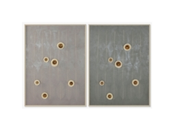 Pintura Home Esprit Modern Bege Verde 90 x 3,5 x 120 cm (2 unidades)