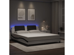 Hvar Estrutura de Cama Sem Colchão 180x200 cm tecido cinzento escuro
